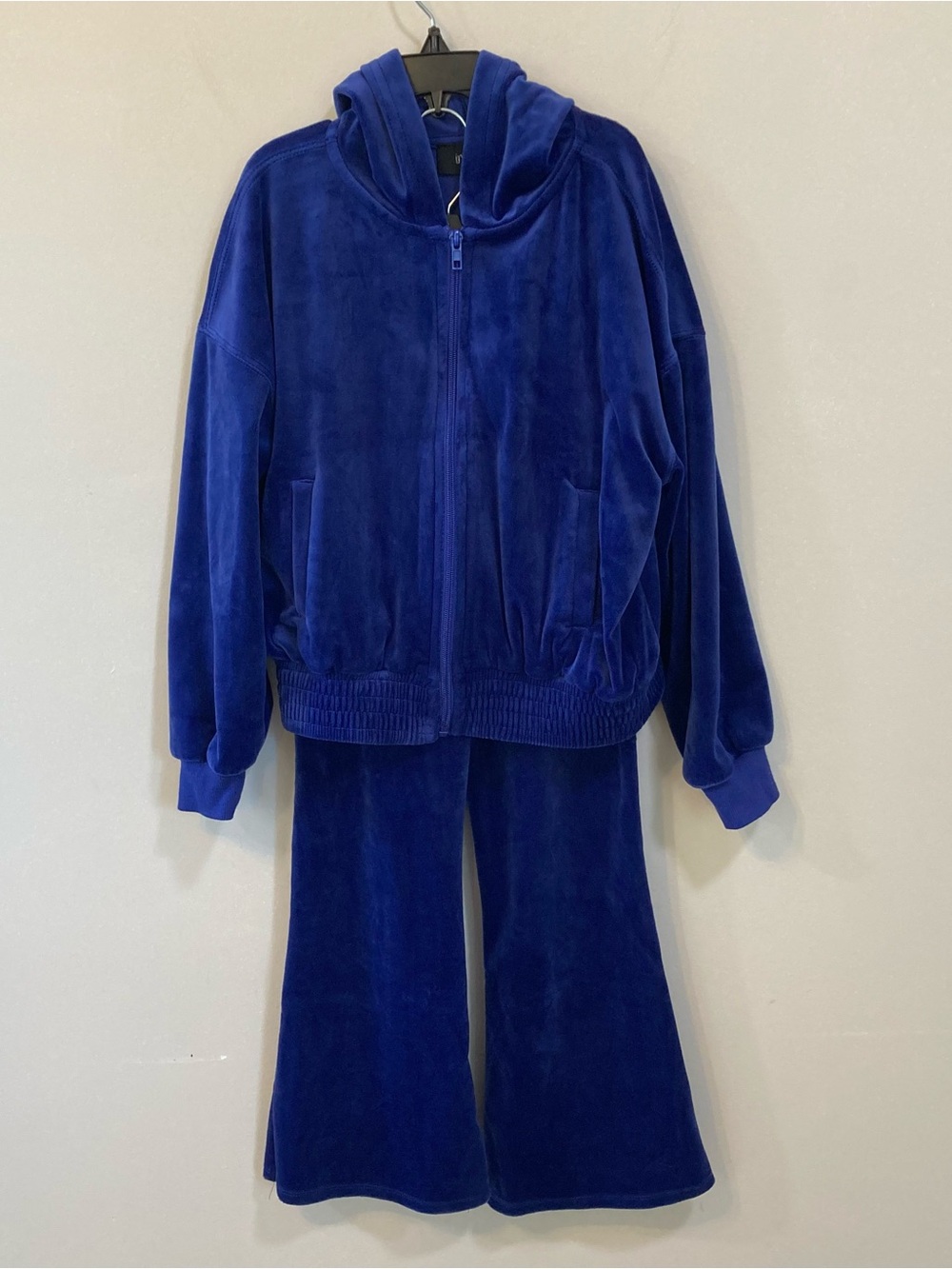 In Girl Blue Velour 2-pc. Tracksuit Set Girls Sz 10-12 Zip Hoodie Pants